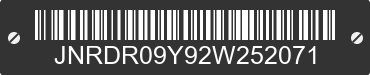 2002 INFINITI QX4 JNRDR09Y92W252071 VIN decoded