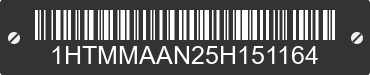 2005 INTERNATIONAL 4300 1HTMMAAN25H151164 VIN decoded