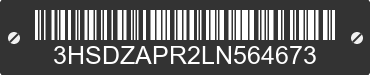 2020 INTERNATIONAL LT625 3HSDZAPR2LN564673 VIN decoded