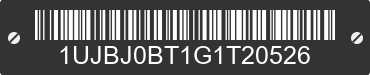 2016 JAYCO Jayco 1UJBJ0BT1G1T20526 VIN decoded