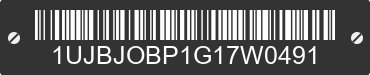 2016 JAYCO Jayco 1UJBJOBP1G17W0491 VIN decoded