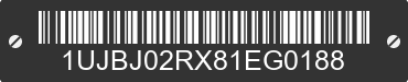 2008 JAYCO RV Trailer 1UJBJ02RX81EG0188 VIN decoded