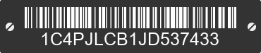 2018 JEEP Cherokee 1C4PJLCB1JD537433 VIN decoded