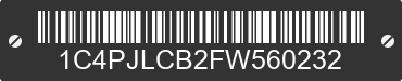 2015 JEEP Cherokee 1C4PJLCB2FW560232 VIN decoded