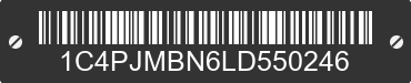 2020 JEEP Cherokee 1C4PJMBN6LD550246 VIN decoded