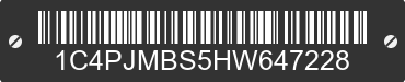 2017 JEEP Cherokee 1C4PJMBS5HW647228 VIN decoded