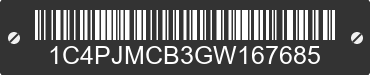 2016 JEEP Cherokee 1C4PJMCB3GW167685 VIN decoded