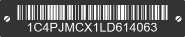 2020 JEEP Cherokee 1C4PJMCX1LD614063 VIN decoded