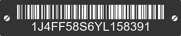 2000 JEEP Cherokee 1J4FF58S6YL158391 VIN decoded