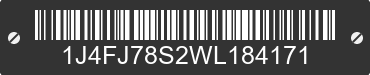 1998 JEEP Cherokee 1J4FJ78S2WL184171 VIN decoded