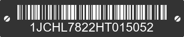 1987 JEEP Cherokee 1JCHL7822HT015052 VIN decoded