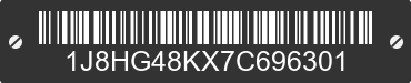 2007 JEEP Commander 1J8HG48KX7C696301 VIN decoded