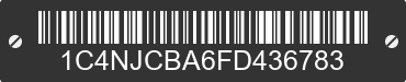 2015 JEEP Compass 1C4NJCBA6FD436783 VIN decoded
