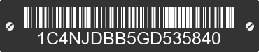 2016 JEEP Compass 1C4NJDBB5GD535840 VIN decoded