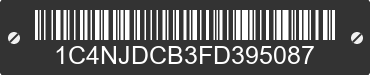 2015 JEEP Compass 1C4NJDCB3FD395087 VIN decoded