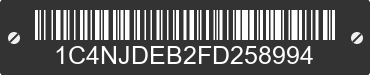 2015 JEEP Compass 1C4NJDEB2FD258994 VIN decoded
