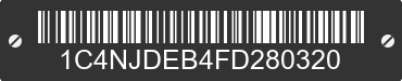 2015 JEEP Compass 1C4NJDEB4FD280320 VIN decoded