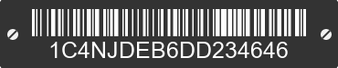 2013 JEEP Compass 1C4NJDEB6DD234646 VIN decoded