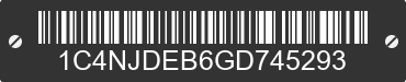 2016 JEEP Compass 1C4NJDEB6GD745293 VIN decoded