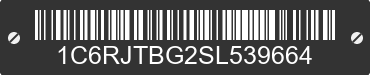 2025 JEEP Gladiator 1C6RJTBG2SL539664 VIN decoded