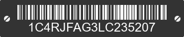2020 JEEP Grand Cherokee 1C4RJFAG3LC235207 VIN decoded