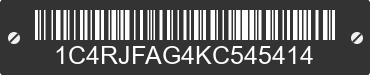 2019 JEEP Grand Cherokee 1C4RJFAG4KC545414 VIN decoded