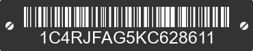 2019 JEEP Grand Cherokee 1C4RJFAG5KC628611 VIN decoded
