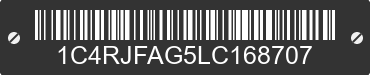 2020 JEEP Grand Cherokee 1C4RJFAG5LC168707 VIN decoded