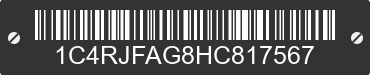 2017 JEEP Grand Cherokee 1C4RJFAG8HC817567 VIN decoded