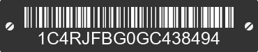 2016 JEEP Grand Cherokee 1C4RJFBG0GC438494 VIN decoded