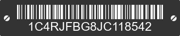 2018 JEEP Grand Cherokee 1C4RJFBG8JC118542 VIN decoded