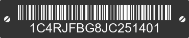 2018 JEEP Grand Cherokee 1C4RJFBG8JC251401 VIN decoded