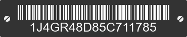 2005 JEEP Grand Cherokee 1J4GR48D85C711785 VIN decoded