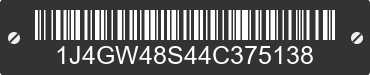2004 JEEP Grand Cherokee 1J4GW48S44C375138 VIN decoded