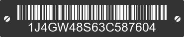 2003 JEEP Grand Cherokee 1J4GW48S63C587604 VIN decoded
