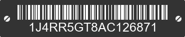 2010 JEEP Grand Cherokee 1J4RR5GT8AC126871 VIN decoded
