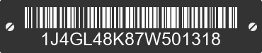 2007 JEEP Liberty 1J4GL48K87W501318 VIN decoded