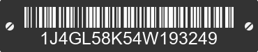 2004 JEEP Liberty 1J4GL58K54W193249 VIN decoded