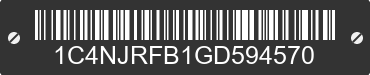 2016 JEEP Patriot 1C4NJRFB1GD594570 VIN decoded