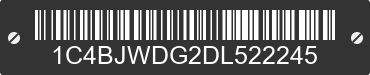 2013 JEEP Wrangler 1C4BJWDG2DL522245 VIN decoded