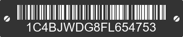 2015 JEEP Wrangler 1C4BJWDG8FL654753 VIN decoded