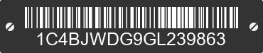 2016 JEEP Wrangler 1C4BJWDG9GL239863 VIN decoded