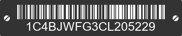 2012 JEEP Wrangler 1C4BJWFG3CL205229 VIN decoded
