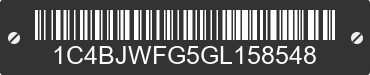 2016 JEEP Wrangler 1C4BJWFG5GL158548 VIN decoded