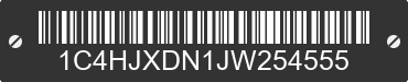 2018 JEEP Wrangler 1C4HJXDN1JW254555 VIN decoded