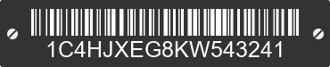 2019 JEEP Wrangler 1C4HJXEG8KW543241 VIN decoded