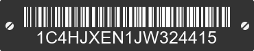 2018 JEEP Wrangler 1C4HJXEN1JW324415 VIN decoded
