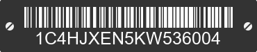 2019 JEEP Wrangler 1C4HJXEN5KW536004 VIN decoded