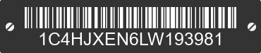 2020 JEEP Wrangler 1C4HJXEN6LW193981 VIN decoded