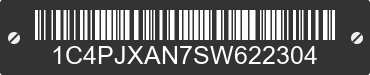 2025 JEEP Wrangler 1C4PJXAN7SW622304 VIN decoded